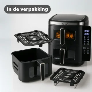 Alpina Airfryer XXL - Dubbele Airfryer 11L