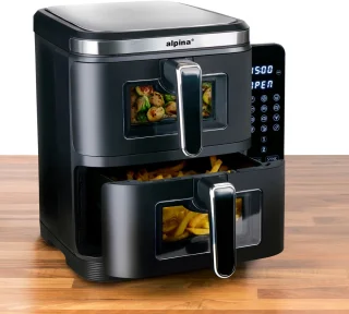 Alpina Airfryer XXL - Dubbele Airfryer 11L
