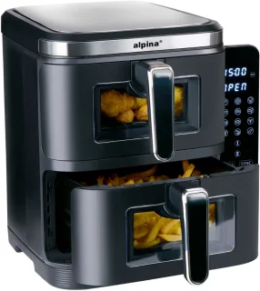Alpina Airfryer XXL - Dubbele Airfryer 11L