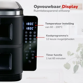 Alpina Airfryer XXL - Dubbele Airfryer 11L