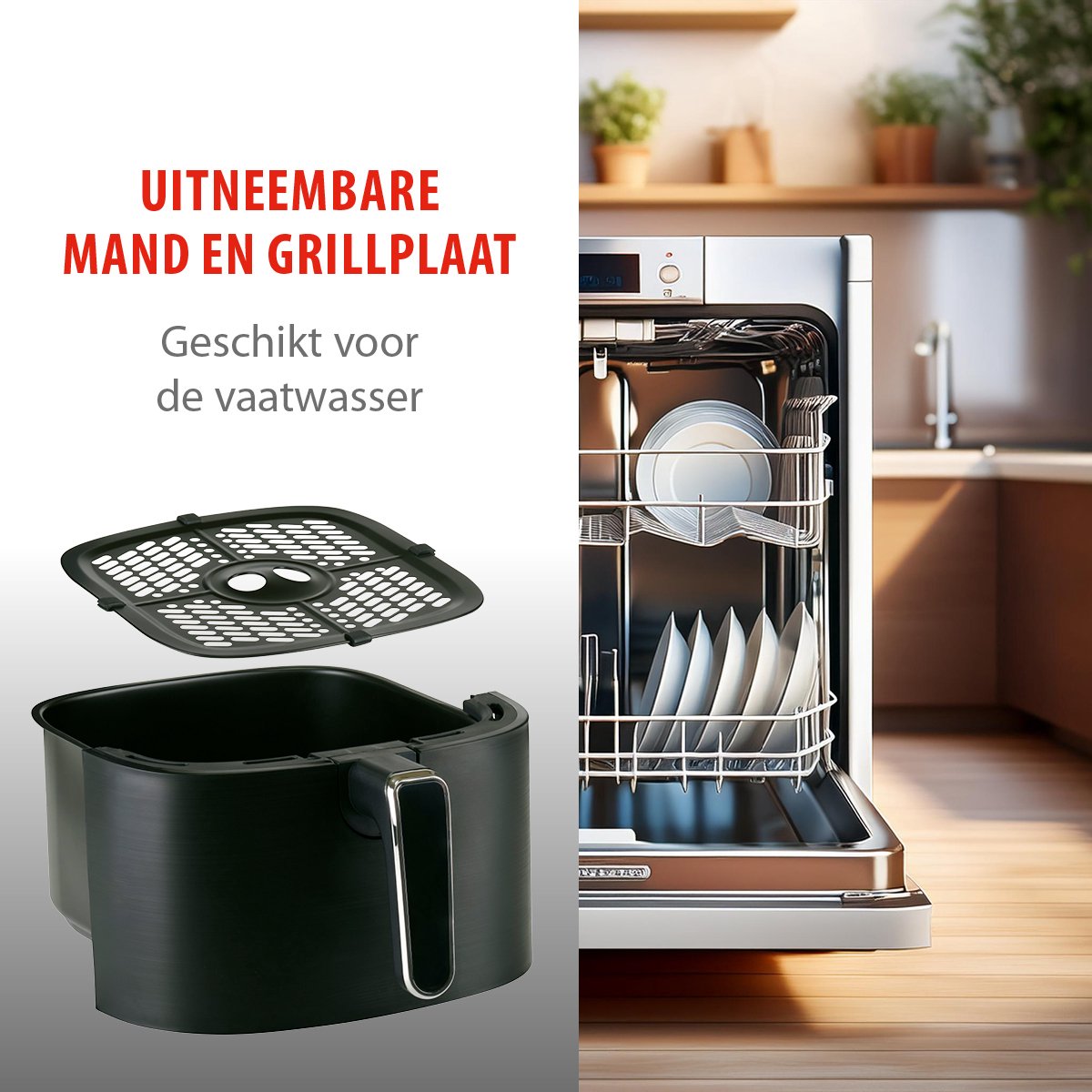 alpina Digitale Airfryer XL 6L Zwart