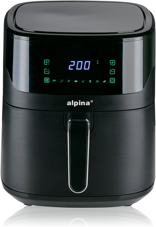 alpina Digitale Airfryer XL 6L Zwart
