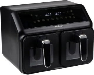 alpina Dubbele Airfryer 8L Zwart