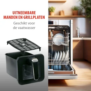alpina Dubbele Airfryer 8L Zwart