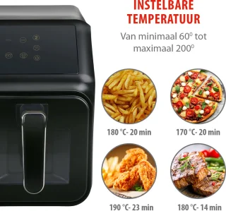 alpina Dubbele Airfryer 8L Zwart