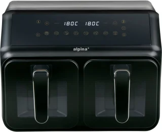 alpina Dubbele Airfryer 8L Zwart