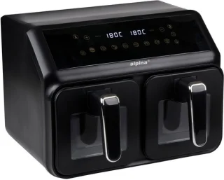 alpina Dubbele Airfryer 8L Zwart