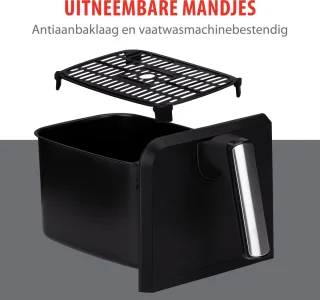 alpina Dubbele Airfryer XL 8L Zwart