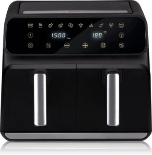alpina Dubbele Airfryer XL 8L Zwart