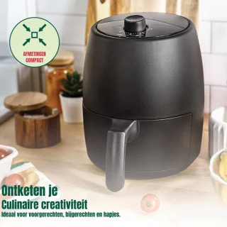 AMA® Mini Airfryer - Heteluchtfriteuse - Zwart
