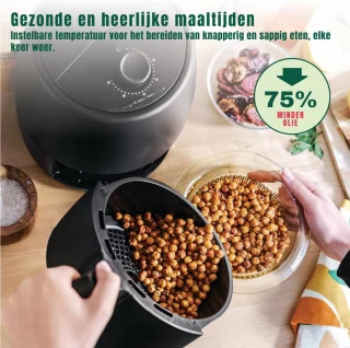 AMA® Mini Airfryer - Heteluchtfriteuse - Zwart