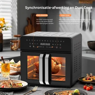 ApexArte® Duo Airfryer XXXL - Heteluchtfriteuse - Zwart