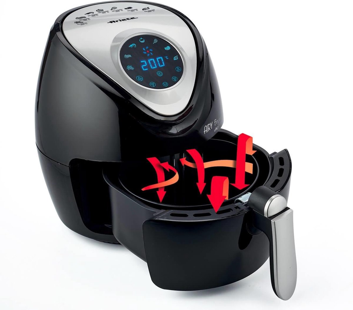Ariete 4616/00 Heteluchtfriteuse 2,6L Vrijstaand Zwart Zilver