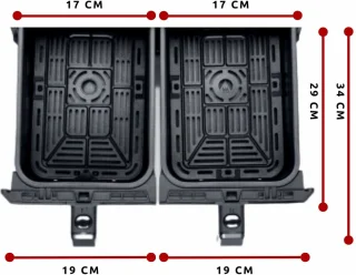 Ariete 4624/00 Dubbel Heteluchtfriteuse