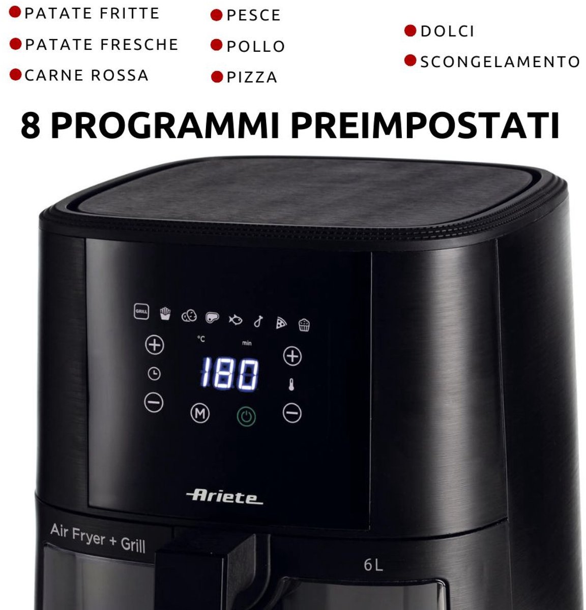 Ariete 4626/00 Air Fryer XXL 6L zwart