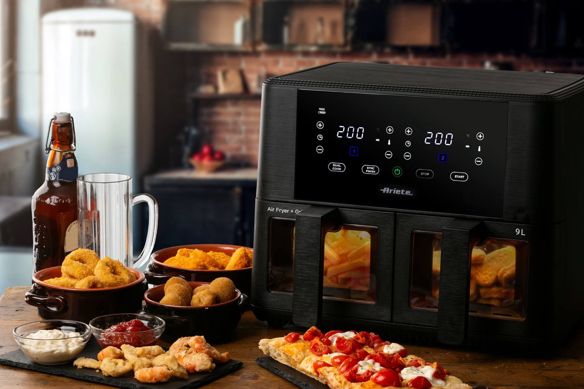 Ariete 4631 Dubbele Airfryer 9L Zwart