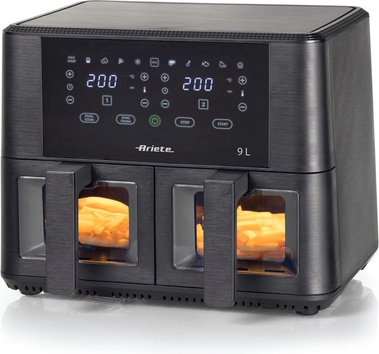 Ariete 4631 Dubbele Airfryer 9L Zwart