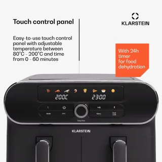 AuraAir Color Touch Heteluchtfriteuse 11L 2 Compartimenten