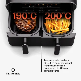 AuraAir Color Touch Heteluchtfriteuse 11L 2 Compartimenten