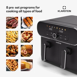 AuraAir Color Touch Heteluchtfriteuse 11L 2 Compartimenten