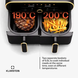AuraAir Color Touch Heteluchtfriteuse 11L 2 Compartimenten
