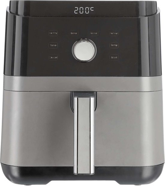 BCC Airfryer 5,5L Zwart/RVS