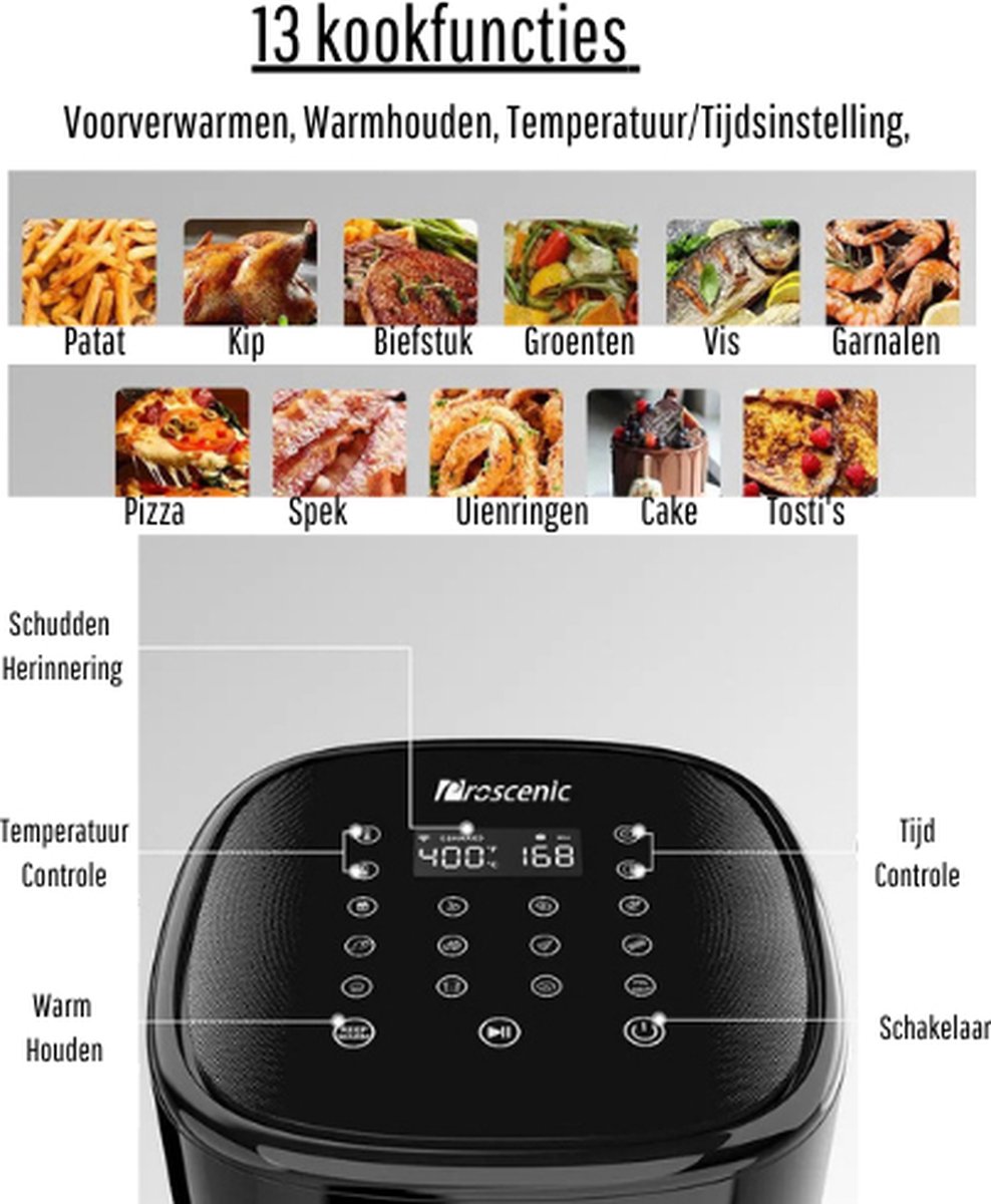 BellissiBo Airfryer 5L Heteluchtfriteuse