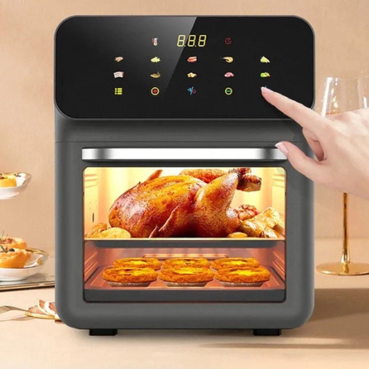 BellissiBo® Multifunctionele Oven 12L RVS