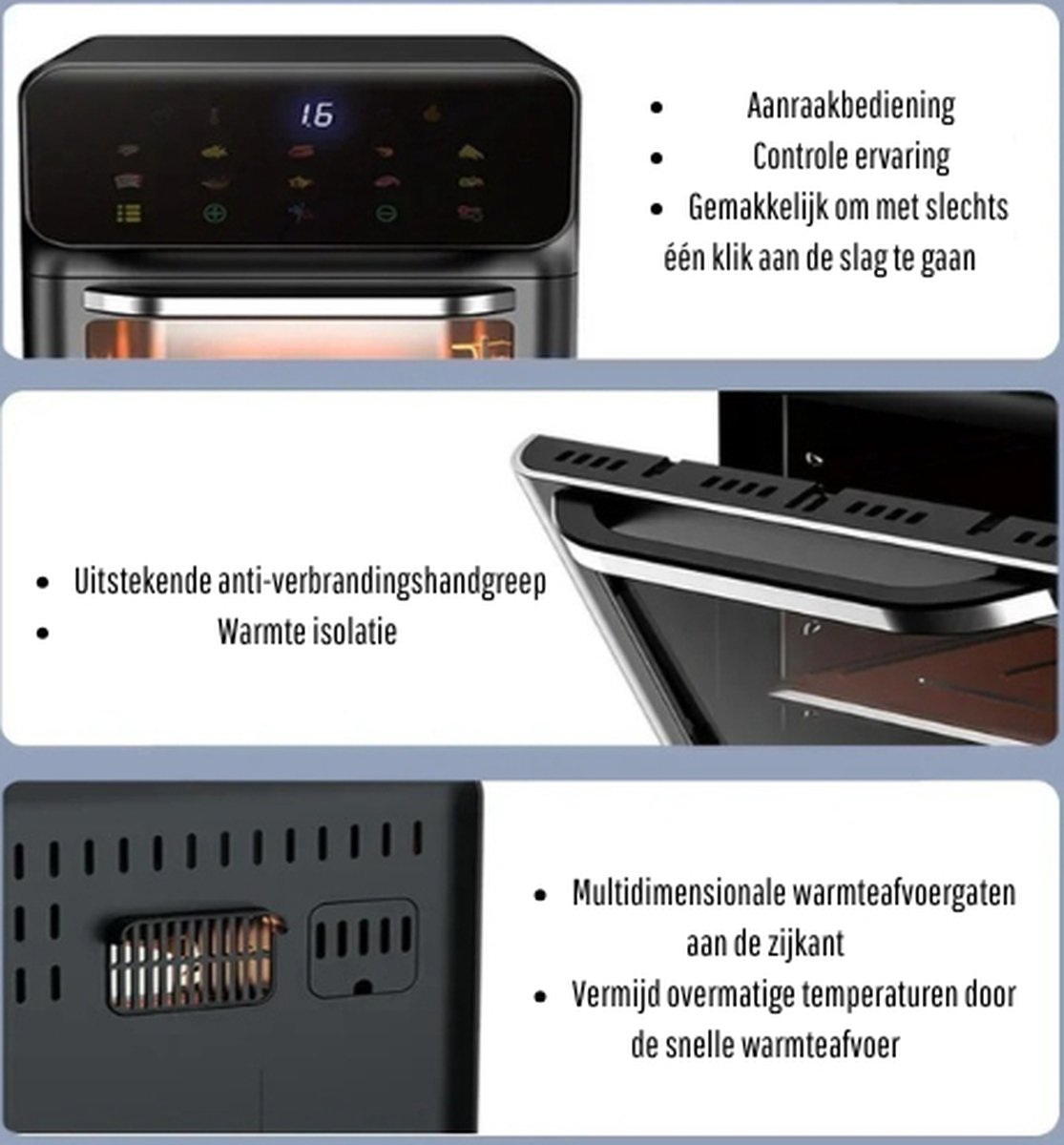 BellissiBo® Multifunctionele Oven 12L RVS