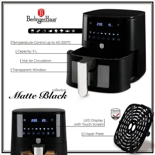 Berlinger Haus Airfryer XL 5L Zwart
