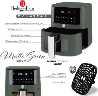 Berlinger Haus Airfryer XL Matgroen