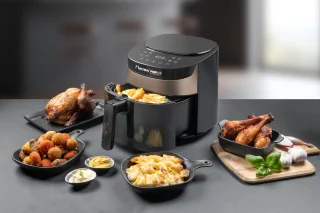 Bestron Airfryer digitale heteluchtfriteuse 4L Satin Collection beige