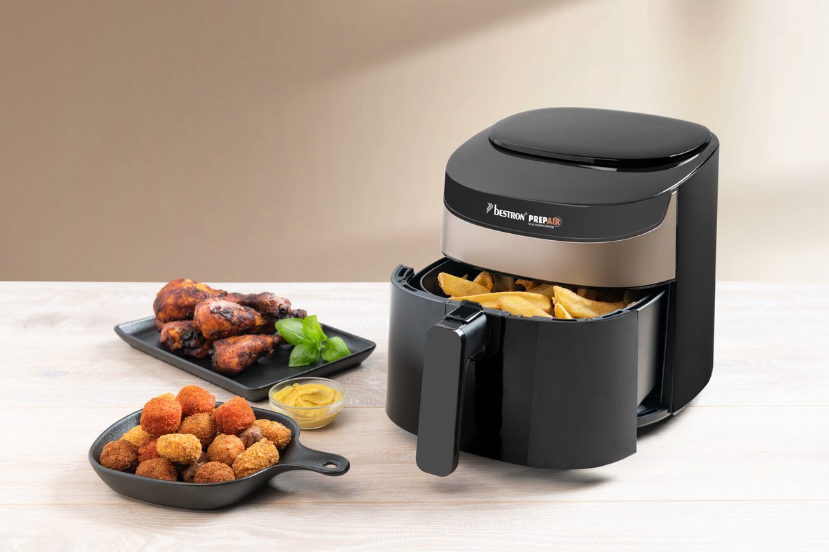 Bestron Airfryer digitale heteluchtfriteuse 4L Satin Collection beige