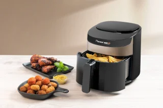 Bestron Airfryer digitale heteluchtfriteuse 4L Satin Collection beige