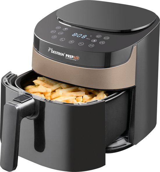 Bestron Airfryer digitale heteluchtfriteuse 4L Satin Collection beige