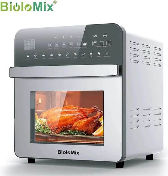 Biolomix Airfryer XXL 15L 1700W RVS Zilver