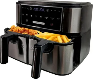Blithe Dubbele Heteluchtfriteuse 2x4L Zwart