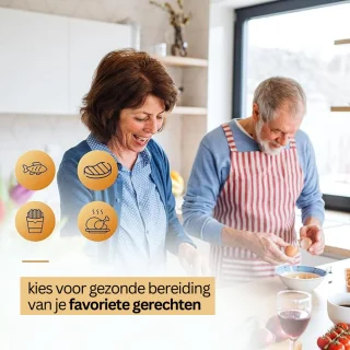 Blithe Dubbele Heteluchtfriteuse 2x4L Zwart