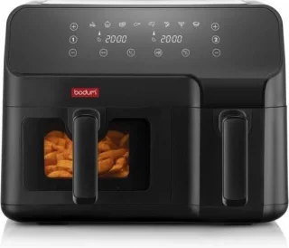 BODUM Friteuse Dubbel Compartiment 3,2L + 5,1L Zwart