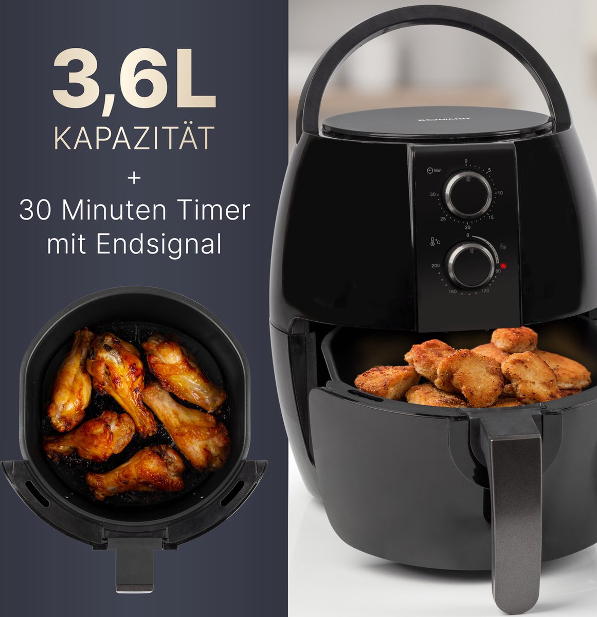 Bomann FR 6057 H Heteluchtfriteuse 3,6L