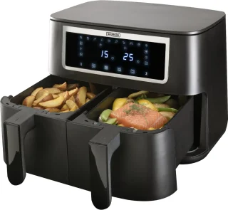 Bourgini Duo Airfryer XXL 8L Zwart