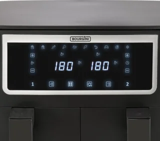 Bourgini Duo Airfryer XXL 8L Zwart