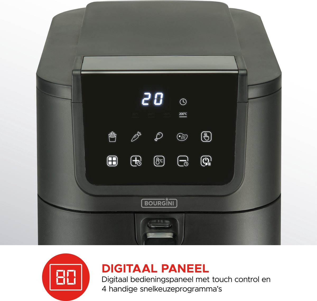 Bourgini Slimfit Airfryer Pure XL 5L