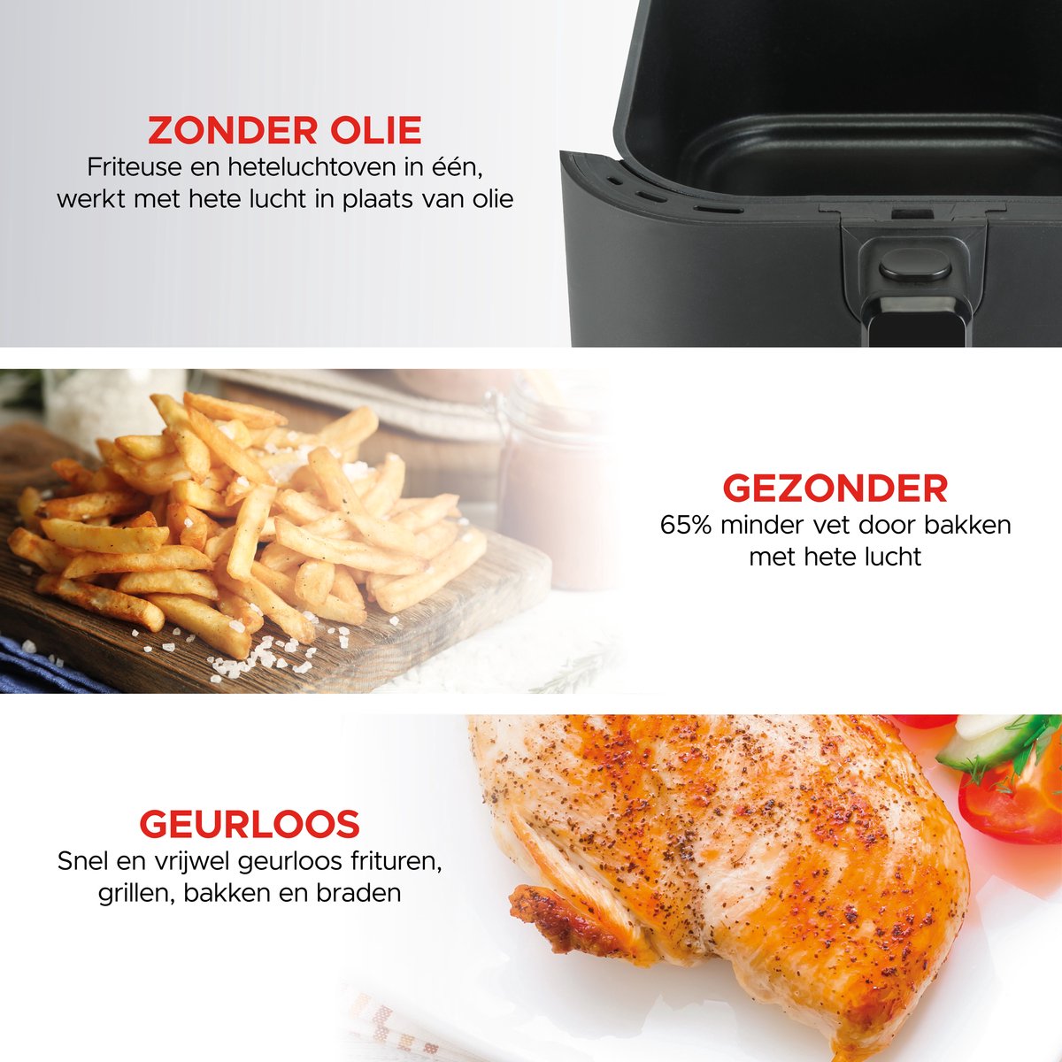Bourgini Slimfit Airfryer Pure XL 5L