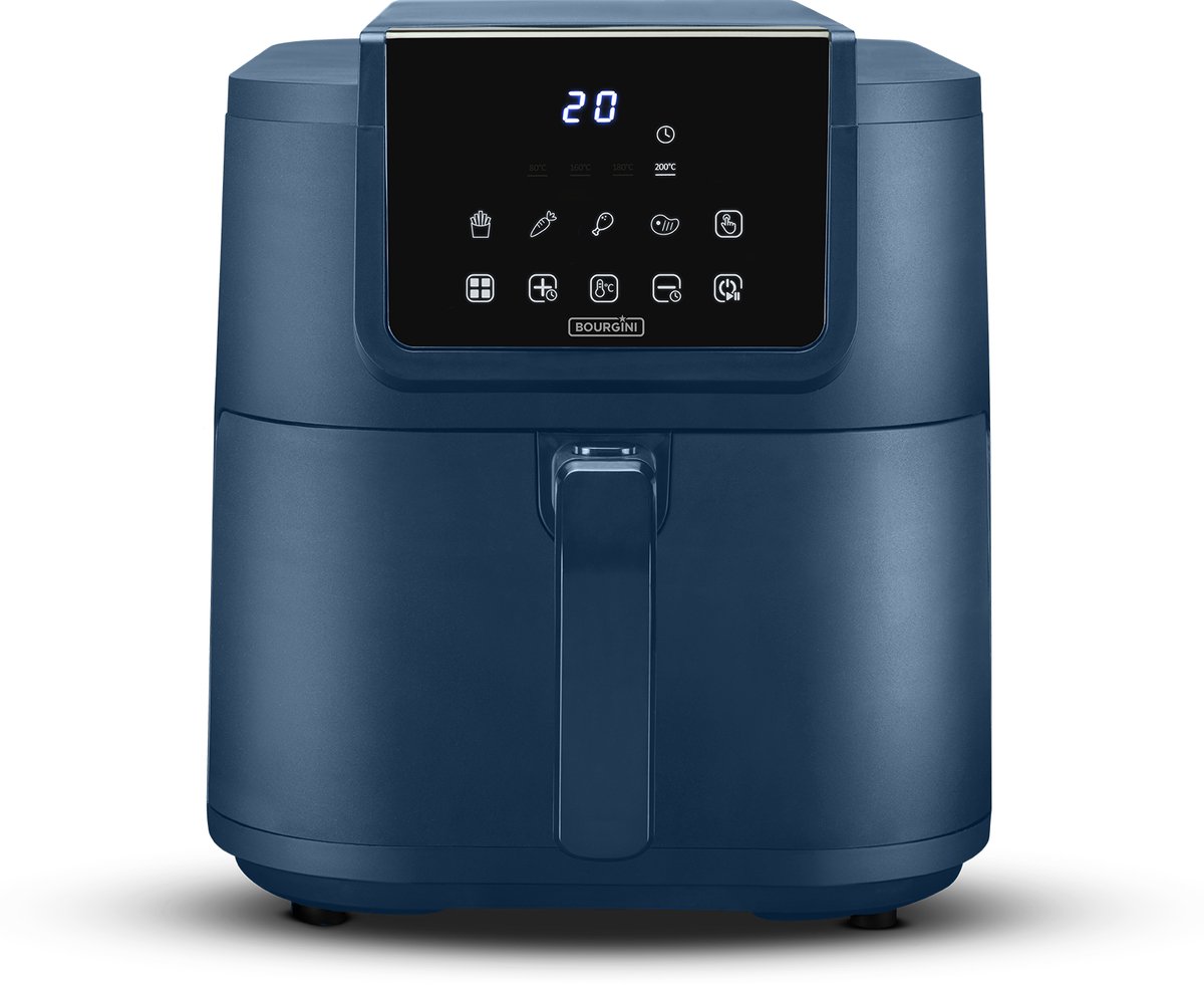 De Bourgini Slimfit Airfryer XL Blauw 8L 1700W in één oogopslag