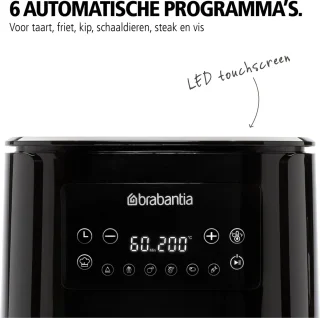 Brabantia HaloAir BBEK1131 Airfryer 5.5L Zwart