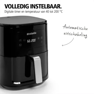 Brabantia HaloAir BBEK1131 Airfryer 5.5L Zwart
