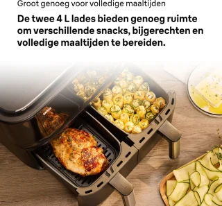 Braun TwinCook 3 Dubbele Airfryer TD3030 Zwart