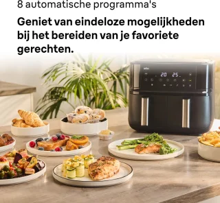 Braun TwinCook 3 Dubbele Airfryer TD3030 Zwart