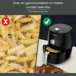Brock Electronics Airfryer 3.5L Zwart